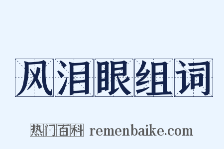 风泪眼组词是什么意思的图片